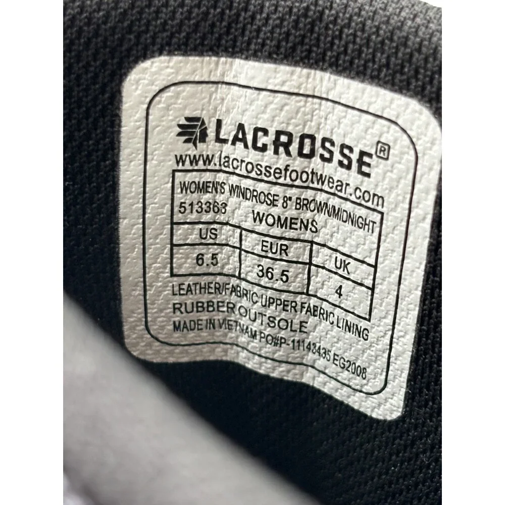 LACROSSE 8" WINDROSE 513363 Women's NEW Waterproof Work Boot Brown US Size 6.5 - Picture 10 of 11